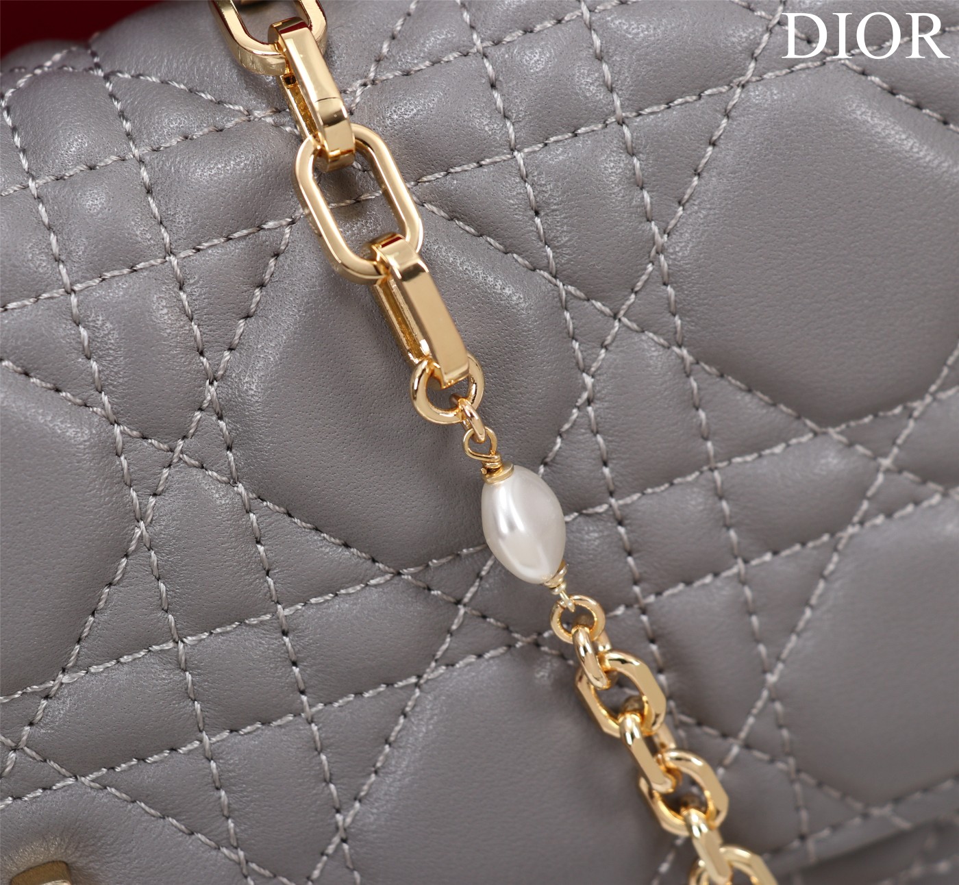 My Dior Mini Bag Gray Cannage Lambskin